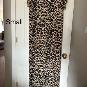 LLR Leopard Print Maxi Dress NEW with tags